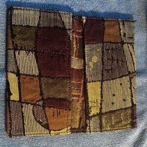 Checkbook Cover multicolor browns
